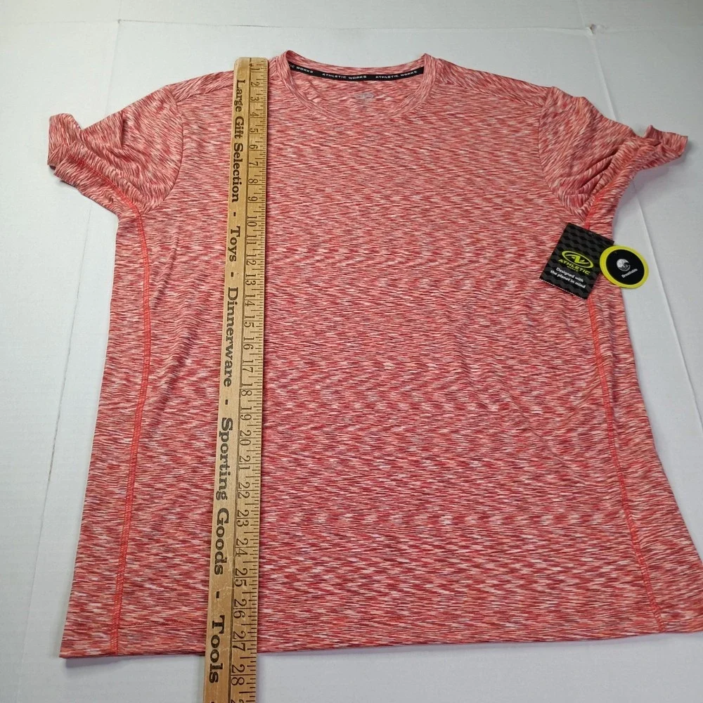 Athletic Works Space Dye Tee Moisture Wicking‎ T-Shirt Men's Size M Canyon NWT